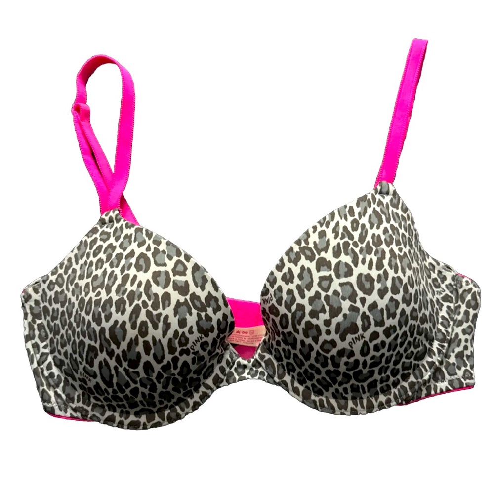 NWOT Victoria Secret Bra 34b Grey Cheetah Pattern